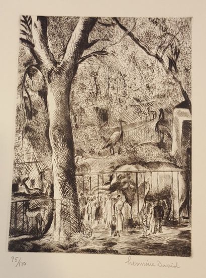 null DAVID Hermine (1886-1970)

In the garden of plants

Etching signed lower right,...