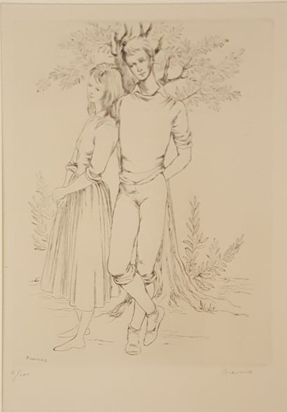 DE BRAVURA Denyse (1918-1993)

Young couple

Etching...