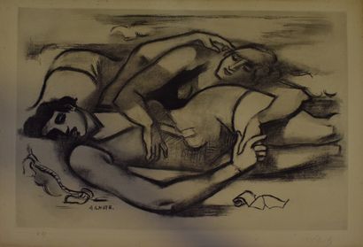 LHOTE André (1885-1962) 
Lying women, 
Lithograph...