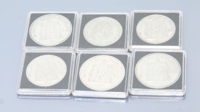 null Set of silver coins of the Hercules type :

- 5 F Louis Philippe I 1841 BB (Strasbourg...