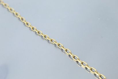 null Bracelet en or jaune 18k (750) à maille forçat. 

Tour de poignet : 20.5 cm....