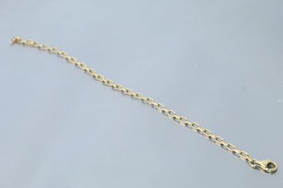 null Bracelet en or jaune 18k (750) à maille forçat. 

Tour de poignet : 20.5 cm....