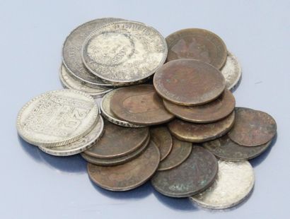  Lot de pièces en argent principalement XXe...