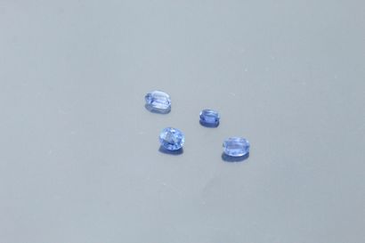 null Lot of four sapphires on paper. 

Ceylon, unheated. 

Weight : approx. 3.25...