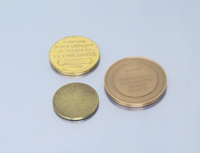 null Three bronze table medals:

General Association of Municipal Hygienists and...