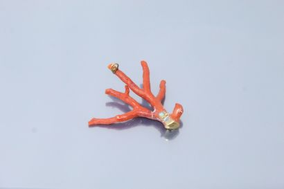 null Coral branch and yellow gold fragments; old brooch.

Owl hallmark.

Gross weight:...