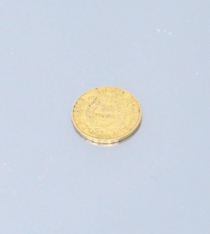 null Pièce en or de 20 francs "Cérès" (1849 A)

TTB à SUP. 

Poids : 6.45 g.