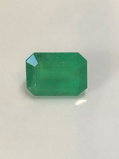 null Emerald ranctangular with cut sides on paper.

Accompanied by a GIA certificate...