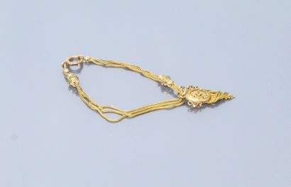 null Necklace chain for a collar watch or part of a chatelaine in 18k (750) yellow...
