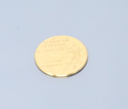 null Compagnie générale d'électricité, 24k gold medal (seahorse) from ap. CORBIN...