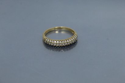 null Ring in 18k (750) yellow gold with diamonds.

Finger size : 57 - Gross weight...