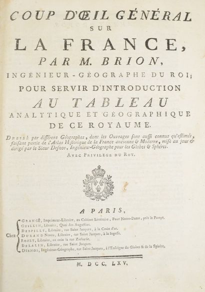 null ATLAS. - BRION (Louis). A general view of France,

to serve as an introduction...