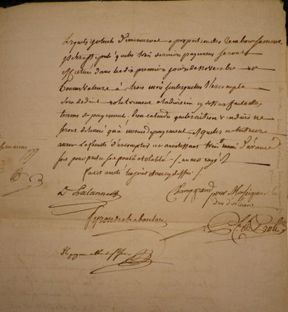 null COMPAGNIE DES INDES 

Contract dated July 1, 1786 concerning the sale of shares...
