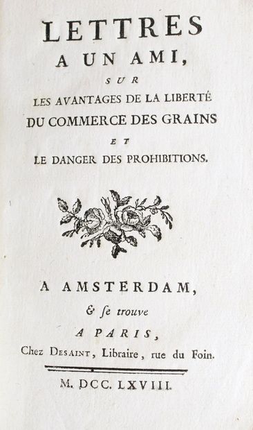 null LE TROSNE (Guillaume-François)]. Letters to a friend, on the advantages of free...