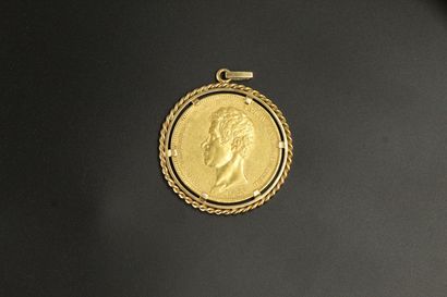 null 
Pièce en or de 100 lires, Charles Albert de Sardaigne, (1836 P)

Montée en...