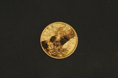 null Pièce en or de 20 francs Napoléon III tête nue 186x.

1860 A (x1).



A : atelier...