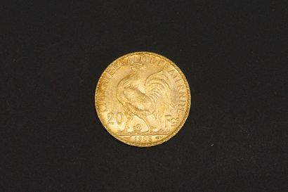 null Pièce en or de 20 francs Coq 1903.

1903 (x1).



Poids : 6.45 g - TB à TTB...