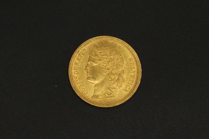 null Pièce en or de 20 francs suisses Helvetica 1886.

1886 (x1).



Poids : 6.45...