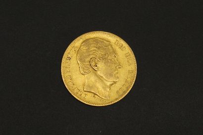 null Pièce en or de 20 francs belges Léopold Ier tête nue.

1865 (x1).



Avers :...