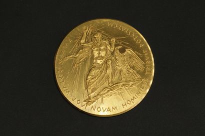 null Médaille en or 24k (hippocampe) Compagnie Générale d'Electricité, d'ap. CORBIN...