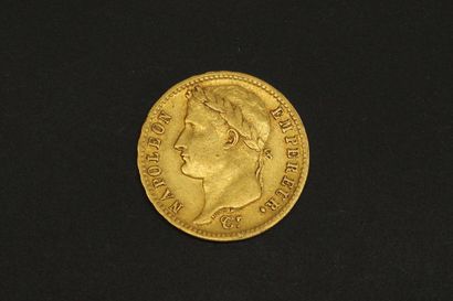 null Pièce en or de 20 francs Napoléon tête laurée, Empire Français.

Avers : tête...