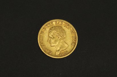 null Pièce en or de 20 lire Charles Félix 1828.

1828 L (x1).



Avers : buste de...