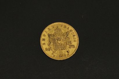 null Pièce en or de 20 francs Napoléon tête laurée 1868.

1968 BB (x1).



BB : atelier...