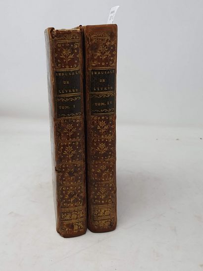 null LE TASSE. Jérusalem délivrée. Paris, Musier fils, 1774. 2 volumes in-8, veau...
