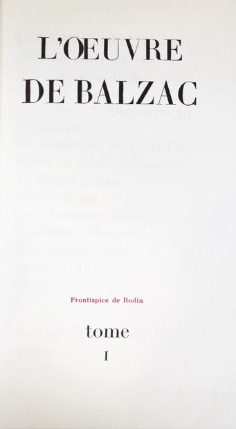 null BALZAC (Honoré de).

The work of BALZAC.

French Book Club, 1964-1966. 16 vol....