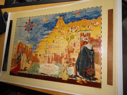null MOROCCO

Poster from ap. Gabriel CARRIAT-ROLANT, sbg. Map of Morocco under the...