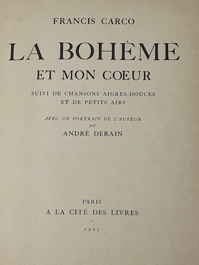null CARCO Francis

La Bohême et mon coeur, followed by Chansons aigres-douces and...