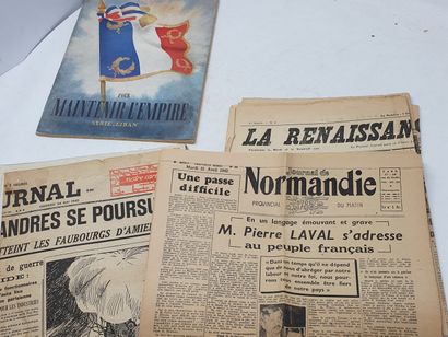 null Set of documents and newspapers from the Second World War:

Vichy Government,...