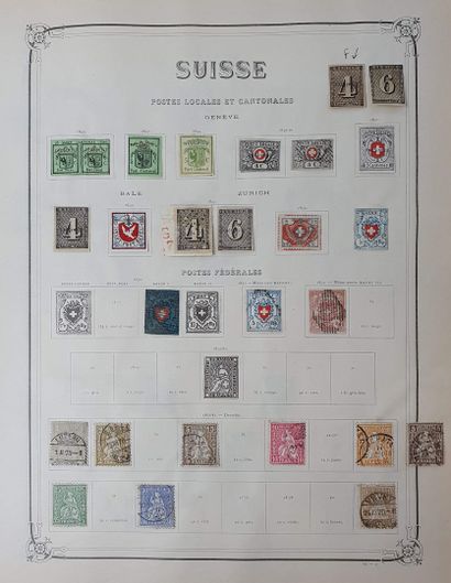 null petit ensemble de Suisse dont deux devants de lettres et facsimilés