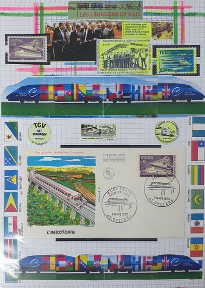 null In two albums and four binders, modern stamps of France, arranged by theme,...