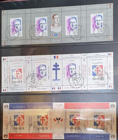 null Timbres de France en vrac dont forte faciale.