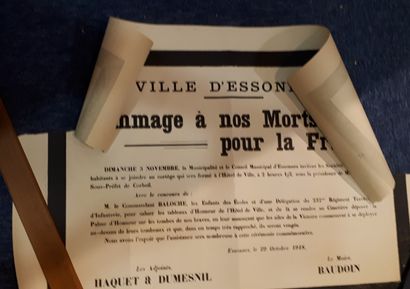 null Deux placards Première guerre mondiale :

- Villes d'Essonnes - CHARBON - [..]...