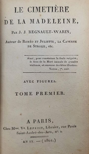 null REGNAULT-WARIN (Jean-Joseph).

Le Cimetière de la Madeleine. Paris, Mme Vve...