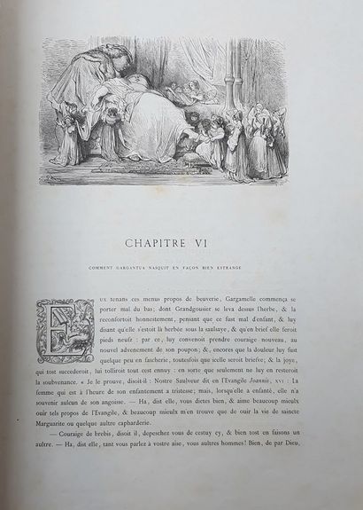 null RABELAIS - oeuvres, illustrations de Gustave Doré, à Paris, Garnier Frères Libraires...