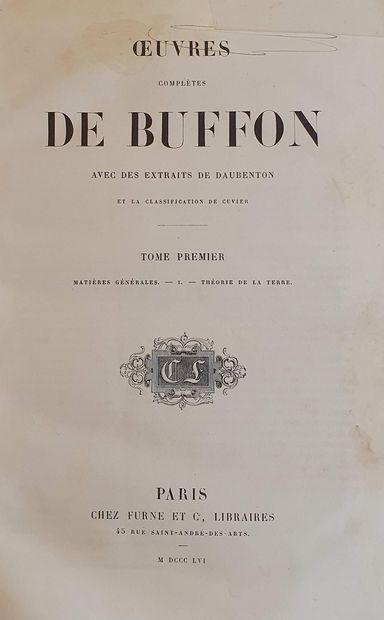null BUFFON, oeuvres complètes,à Paris chez Furne & compagnie librairies, 1856

demi...