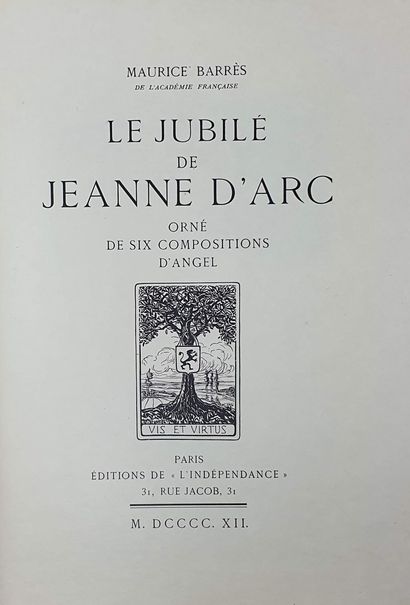 null Réunion de trois ouvrages sur Jeanne d'Arc :

- Le jubilé de Jeanne d'Arc -...