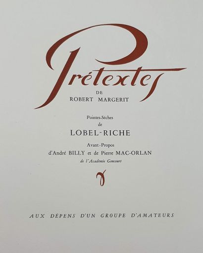 null MARGERIT (Robert) - LOBEL-RICHE (Alméry) 

Pretexts.

At the expense of a group...