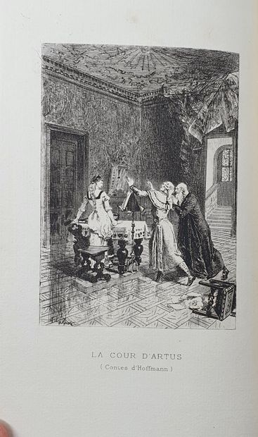 null HOFFMANN (Amadeus). 

Contes fantastiques; etchings by Ad. Lalauze, Paris, librairie...