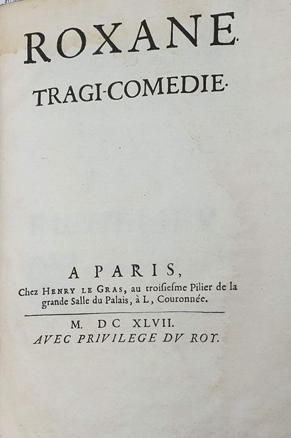 null DESMARETS - oeuvres poétiques, à Paris chez Henry Legras, 1647, avec privilège...