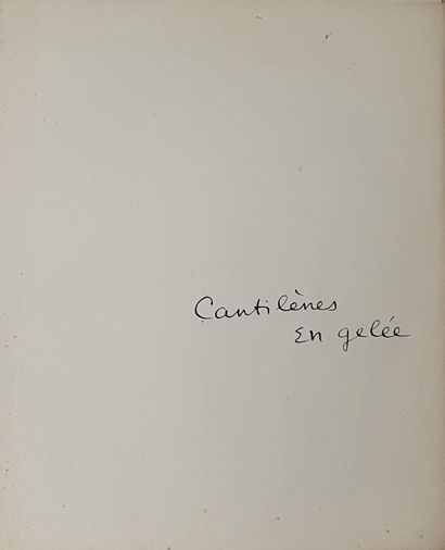 null VIAN Boris, Cantilènes en gelée, illustrated by Christiane Alanore, Rougerie...