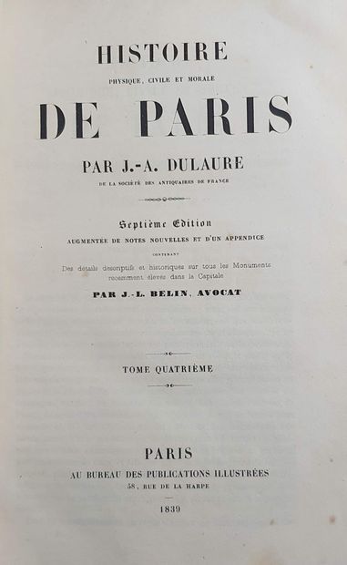 null DULAURE (Jacques-Antoine).

Histoire physique, civile et morale de Paris; 7th...