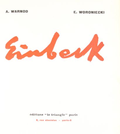 null WARNOD (André) & WORONIECKI (Edward)

EINBECK Georges. 

A Paris, aux éditions...