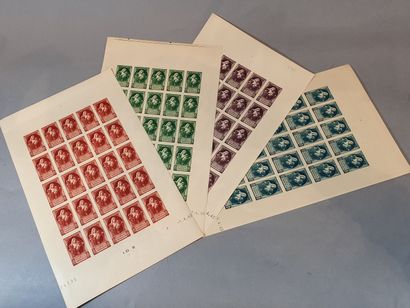 null Vignettes orphans of the PTT in complete sheets not indented, 4 colors, great...