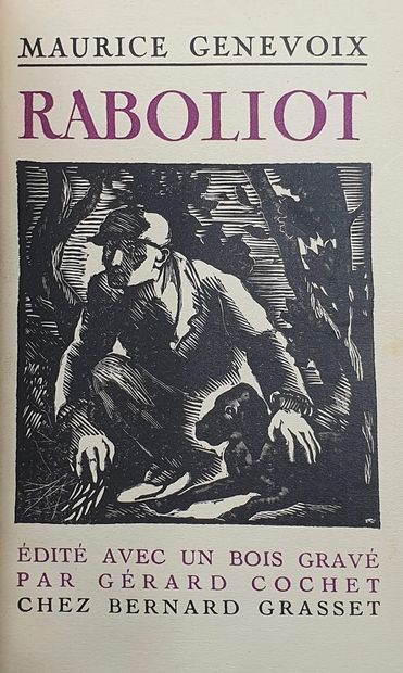 null GENEVOIX (Maurice). Raboliot.

Paris, Bernard Grasset, 1925. In-12, pièce de...
