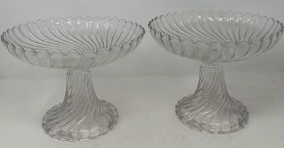 null BACCARAT

Pair of moulded crystal fruit bowls with twisted ribs. Signature in...