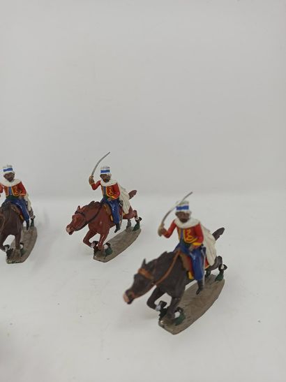 null CBG: Six Spahis Cavaliers to the charge, including Trumpet.